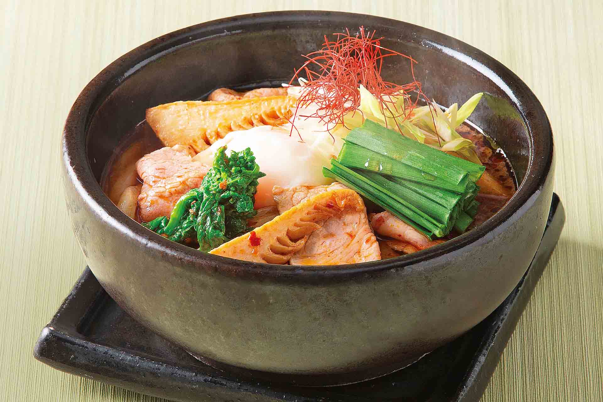 春野菜と豚しゃぶ香味麻辣のおうどん