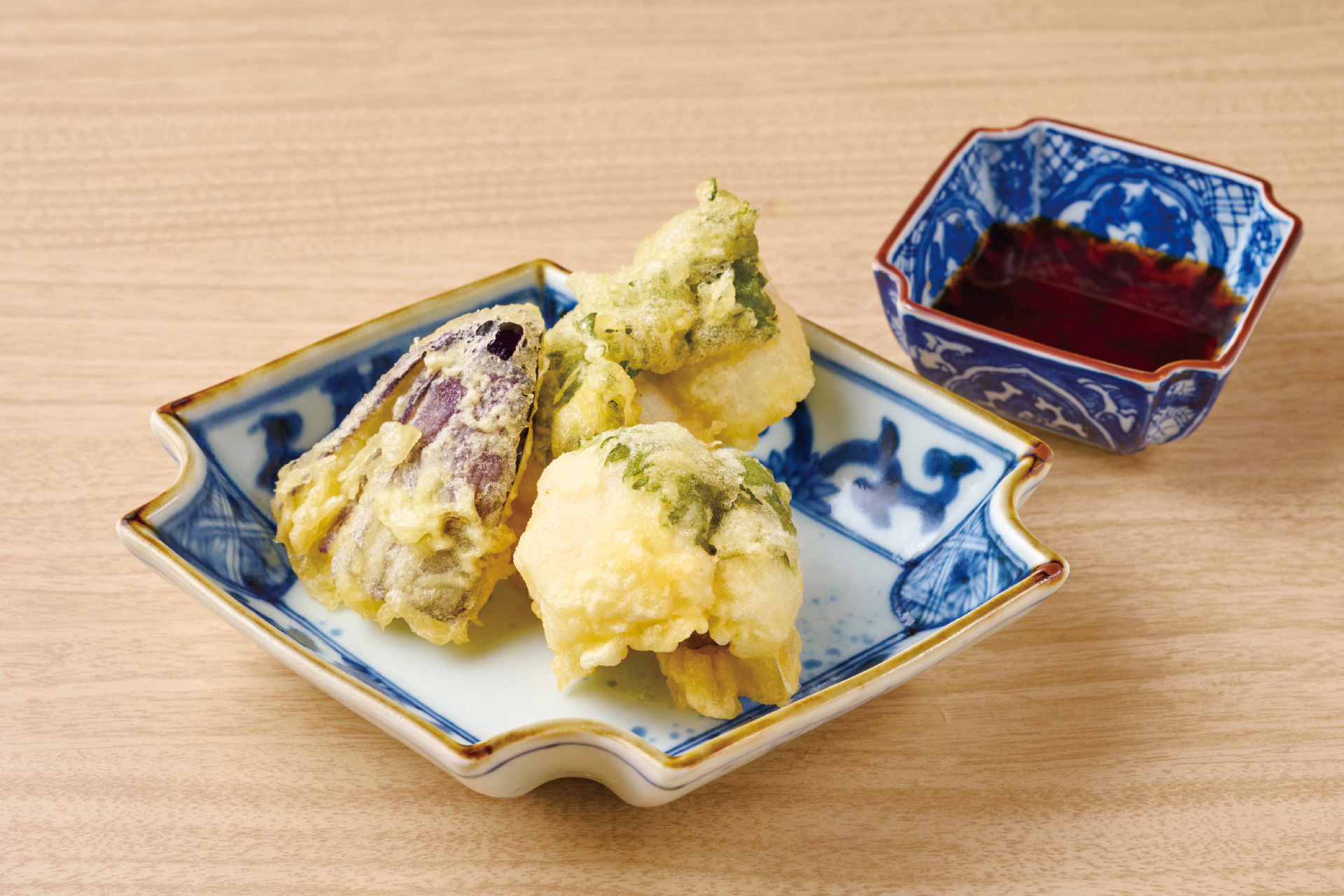 鱧の天ぷら 梅醤油