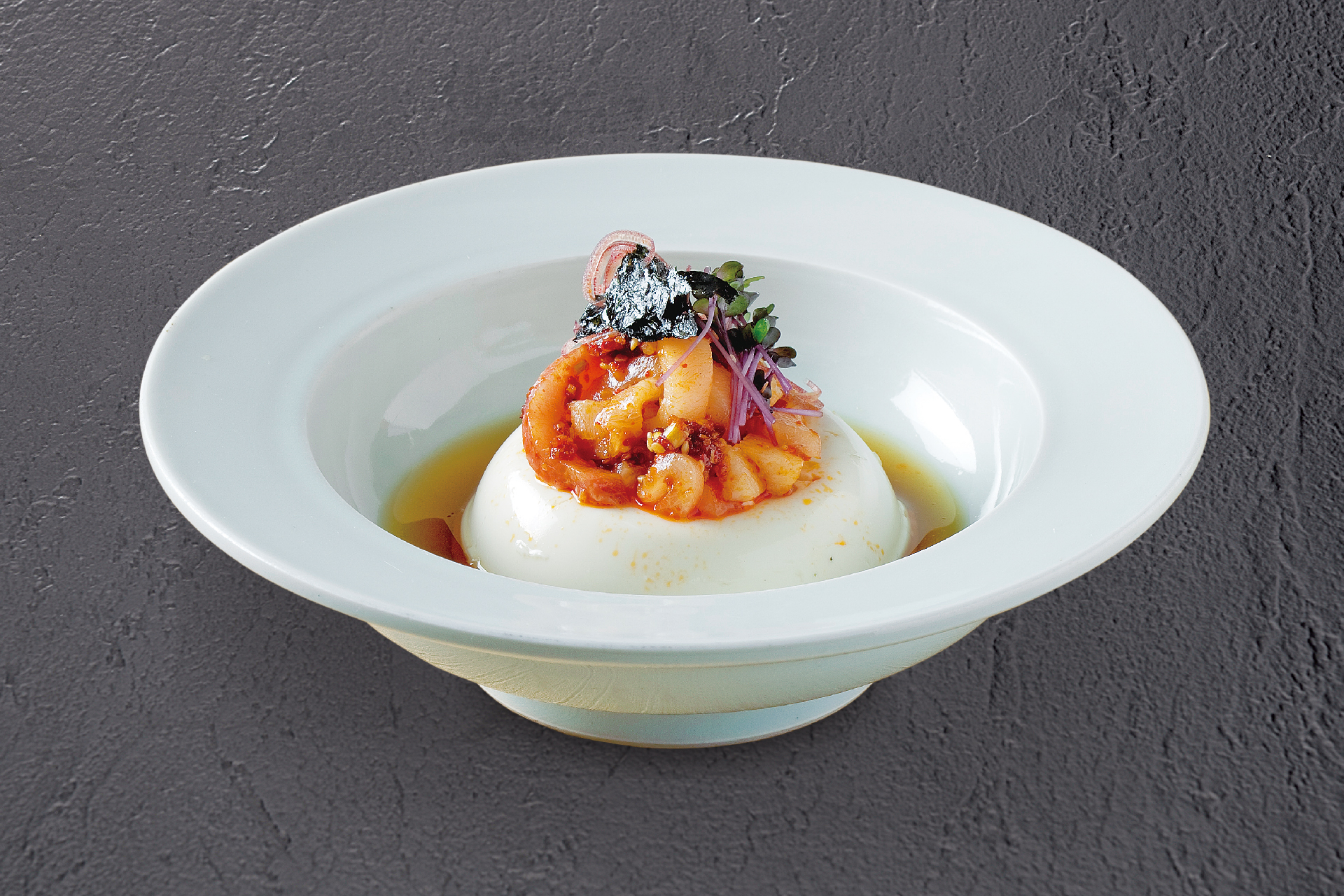 寒鰤のユッケ とろみ豆腐