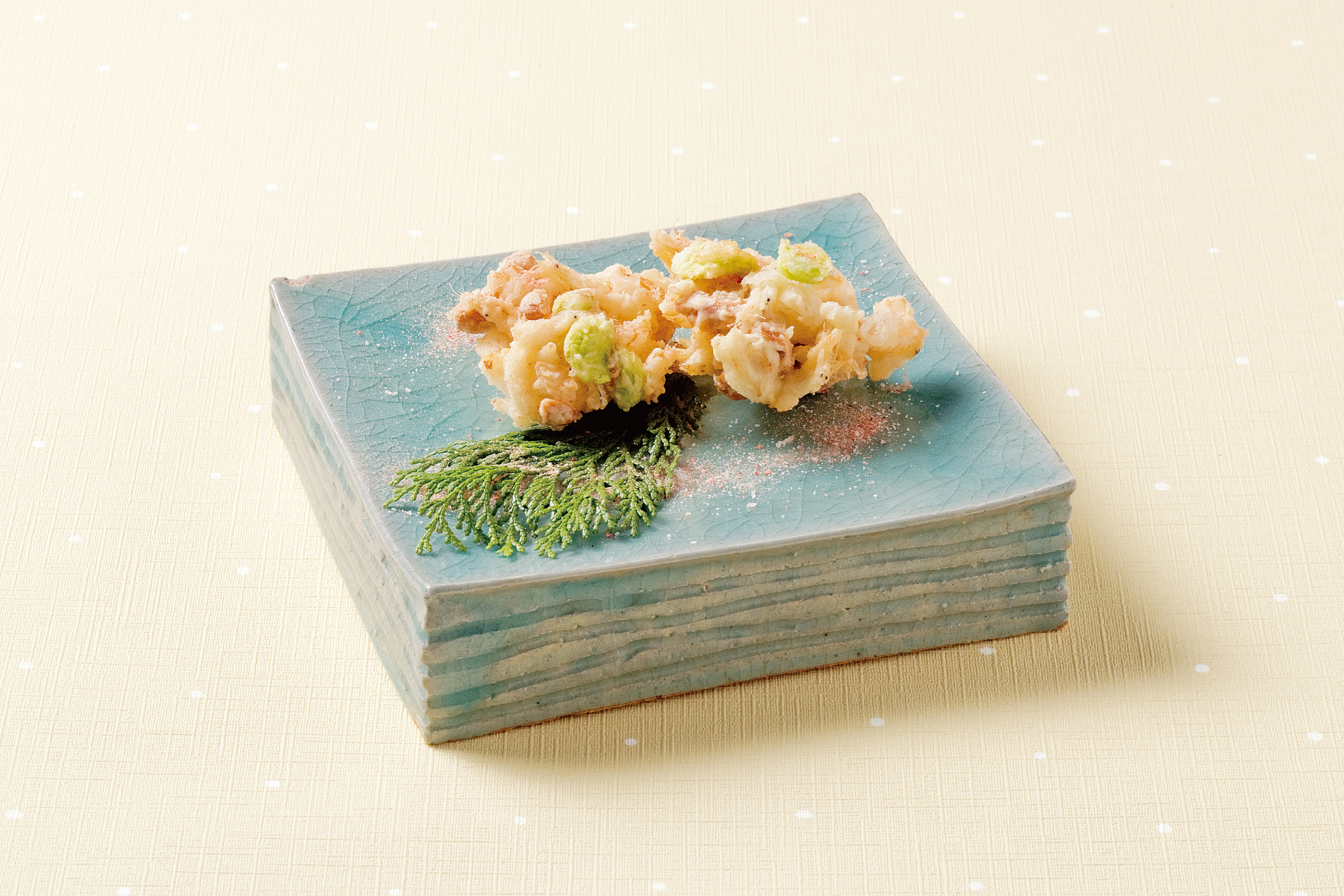 白海老と空豆のかき揚げ