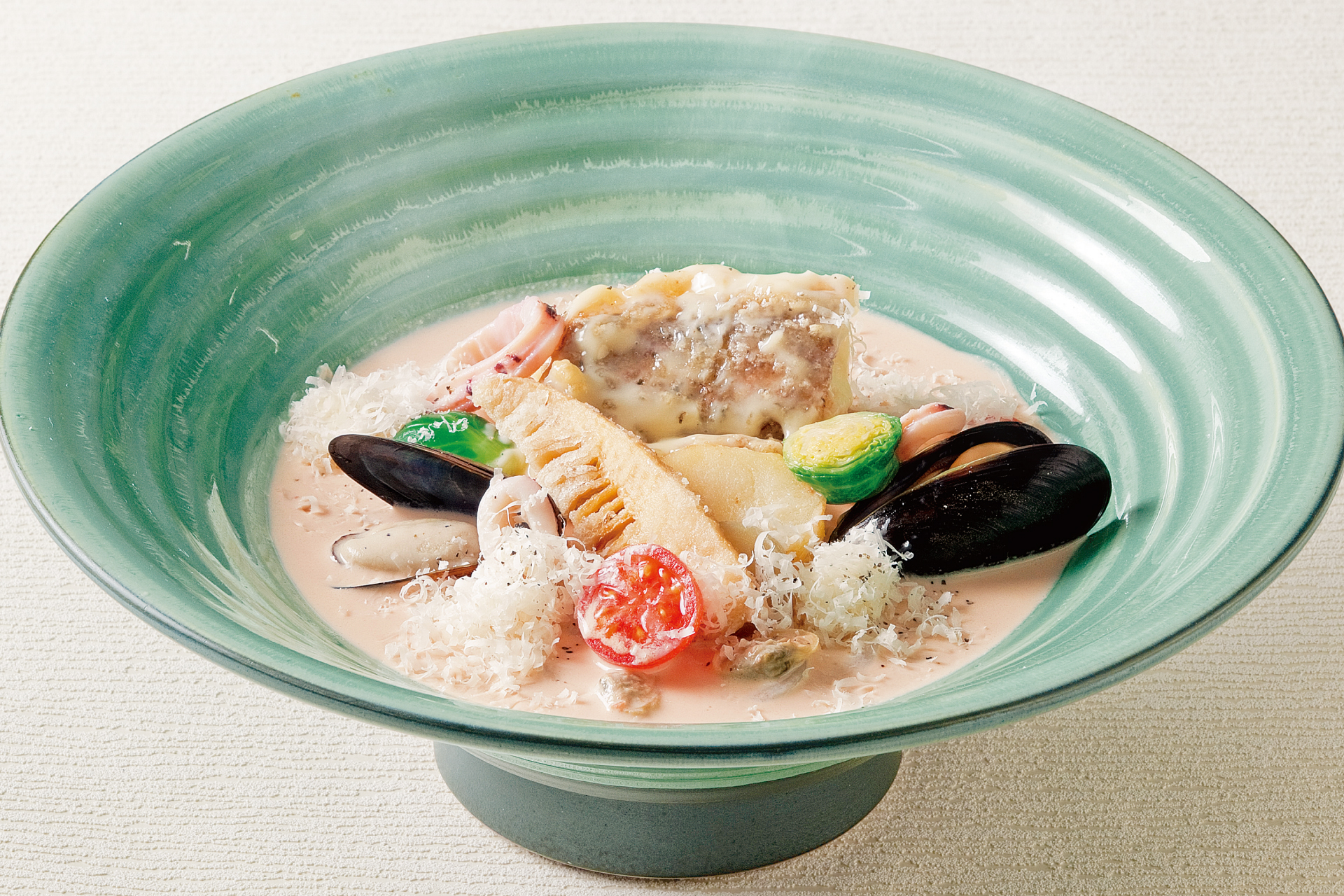 桜鯛クリームアクアパッツァのおうどん