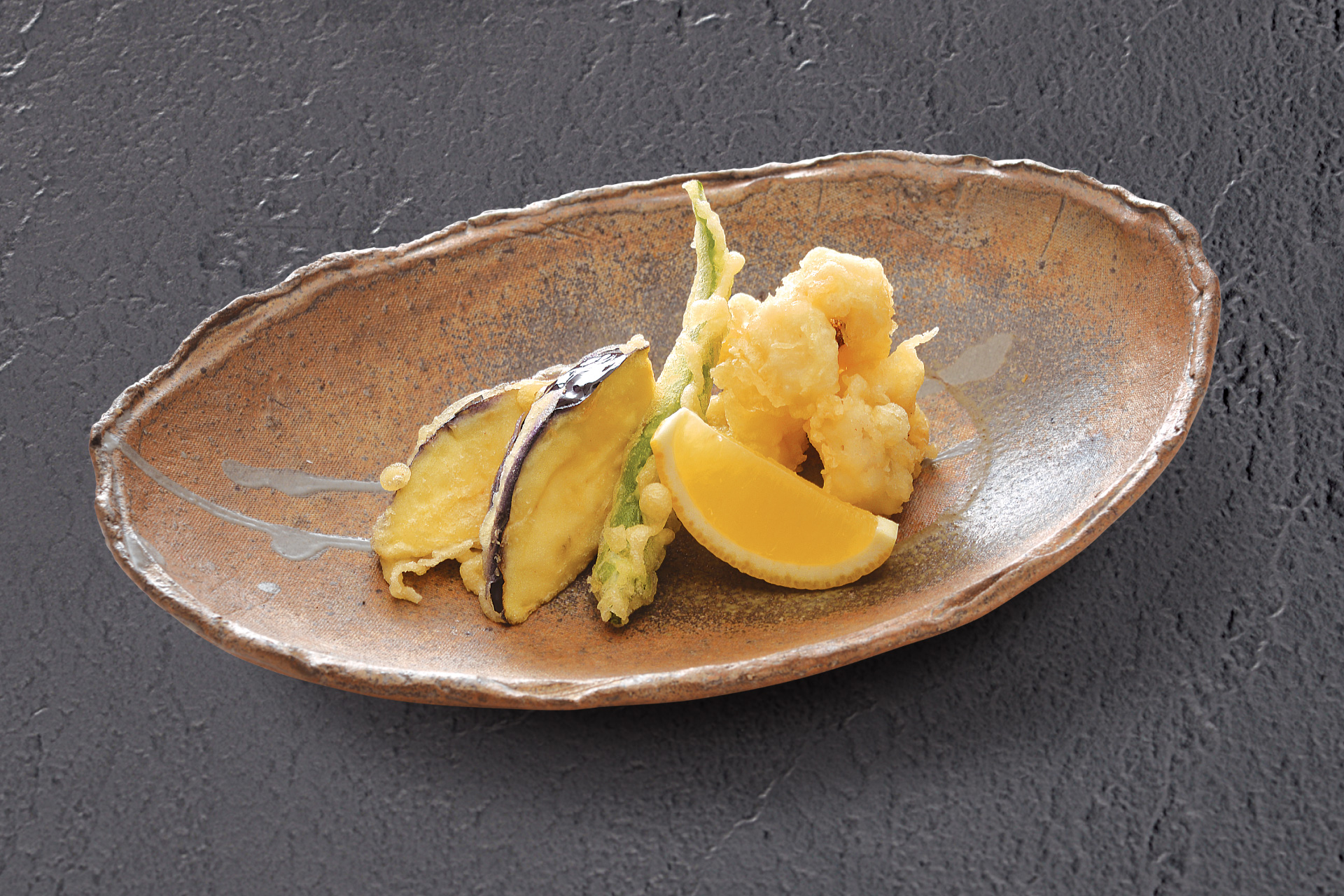 活鱧と夏野菜の天扶良