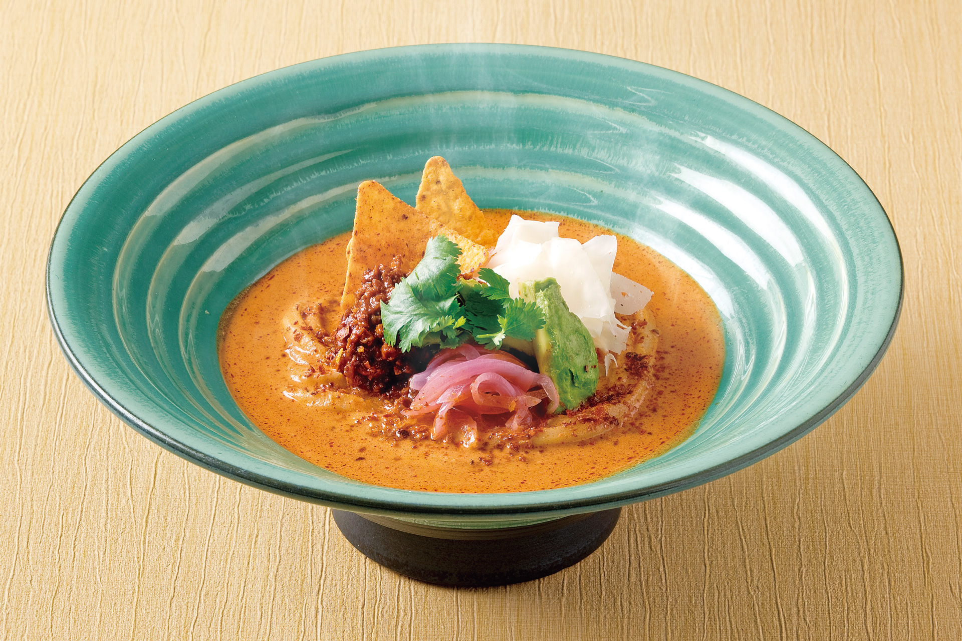関東_大豆チリミートのおうどん