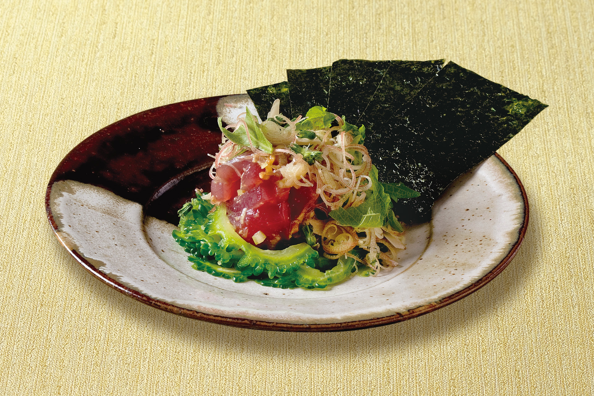 初鰹とゴーヤのなめろう