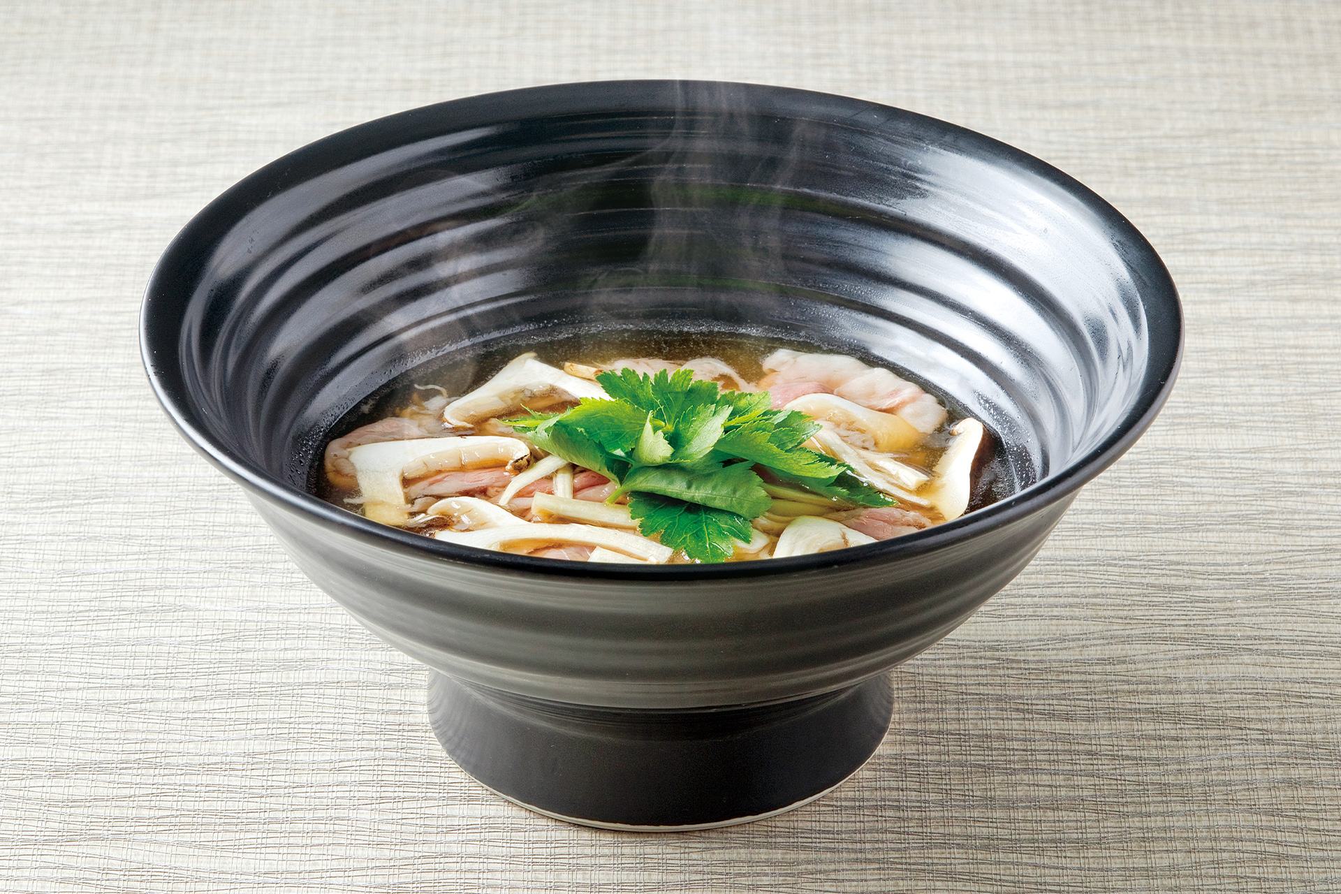 松茸 しゃぶ肉のおうどん