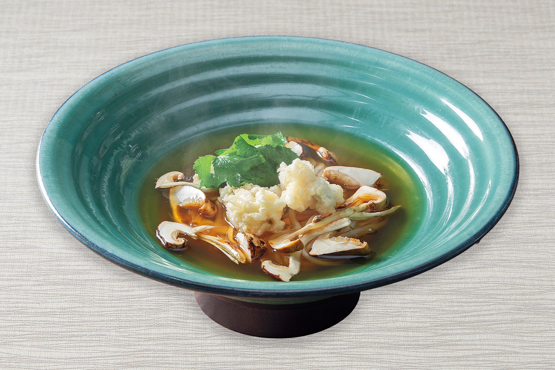 鱧天 松茸餡かけのおうどん